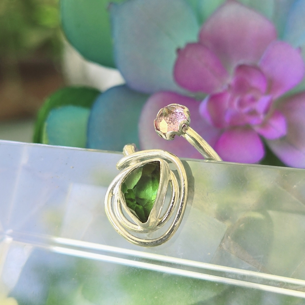 Green tourmaline ring